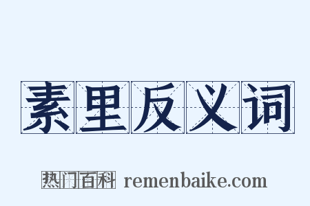 素里反义词是什么意思的图片